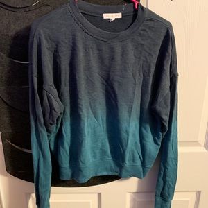 Ombre crop sweatshirt